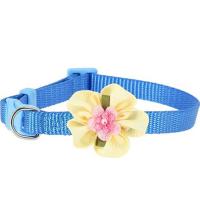 Ошейник нейлон 10мм с пряжкой-защелкой бантом 20-30см голубой/00210020-16/Каскад