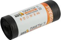 Пакеты универсальные 120л (10шт) ПВД особо прочные черный 40мкм 310410/15шт/Рыжий Кот