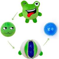 Игрушка с Лягушка мягкая регенирирующая с игольчатым шаром внутри 12см ИС-67