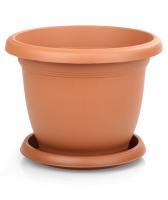 Кашпо Вилла 76л терракот с поддоном