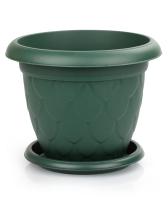 Кашпо Капля 25л зеленый с поддоном D010