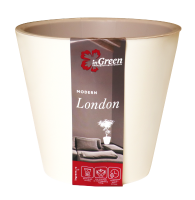 Кашпо Лондон 15,7л сливочный с вставкой молочный шоколад на колесиках ING6207СЛ