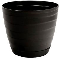Кашпо Бриз 2,7л черный с прик. под. /10шт/Рад