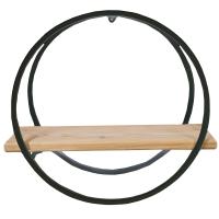 Подставка ЛОФТ настенная КРУГ 51-06 черная 37*17см РЗДИ