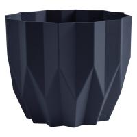 Кашпо Геометрия 2,2л антрацит с дренаж. вставкой КШ-5807 /24шт/ПП