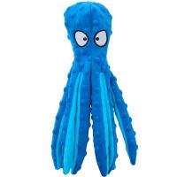 Игрушка с Осьминог голубой с пищалкой текстиль 32см/Ти071/Евро