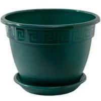Цветочный горшок Антик 1,6л малахитовый с поддоном
