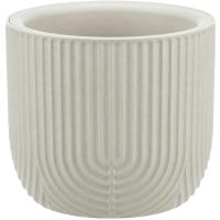 Кашпо РАМОНА D150 1л белый ротанг с вставкой М3260 /12шт/М-пласт