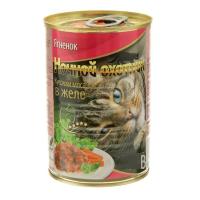 Корм для кошек Ночной охотник 415г ЖЕЛЕ ягненок