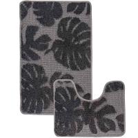 Комплект ковриков д/ванной и WC Монстера 60*100/50*60см антрацит МС2-010 /25шт/ My Crystal