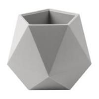 Кашпо Абремо 0,72л серый жемчуг с прик. под. КШ-1754 /18шт/ПП