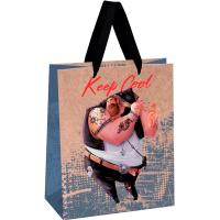 Пакет подарочный 18*23*10см "Keep cool" крафт MESHU/371065/Рельеф