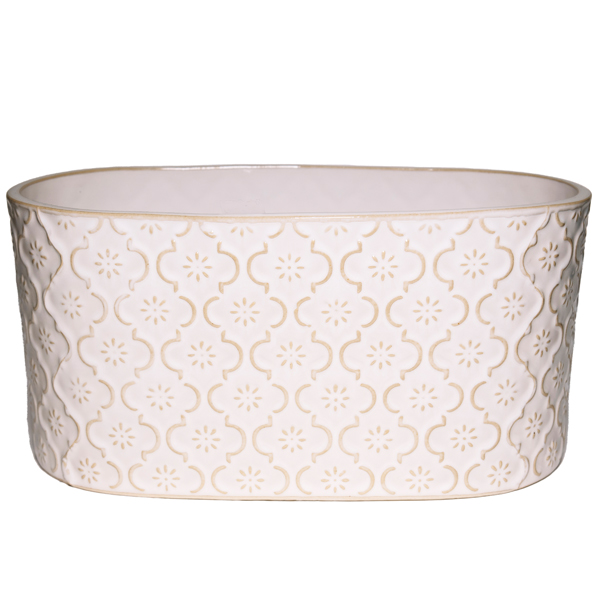 Кашпо Vintage 25*13; h12см крем овал 071610