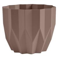 Кашпо Геометрия 5,8л мокачино с дренаж. вставкой КШ-5823 /10шт/ПП