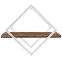 Подставка ЛОФТ настенная РОМБ 51-02 белая 43*23*43см РЗДИ