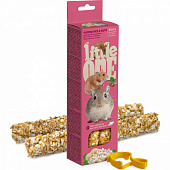 Лакомство для хомяков, крыс, мышей и песчанок с воздушным рисом и орехами Палочки Литтл Ван 