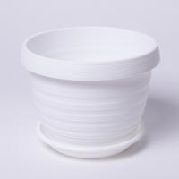 Цветочный горшок Толедо 2л белый с поддоном 5PL0424