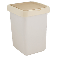 Контейнер для мусора Квадра 25л с крышкой Push to Open кофейный SV4143 