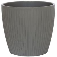 Кашпо Эви VipSet 4,5л серый с вставкой /8шт/ЭД