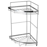 Полка угловая 2-х ярусн. COZY-CR-2 металл, крепление шуруп 312067 