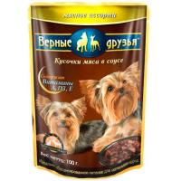 Корм для собак Верные друзья 100гр СОУС мясное ассорти для малых пород