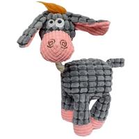 Игрушка с Осел с пищалкой серо-розовый текстиль 29х13х8см/Ти143/Евро