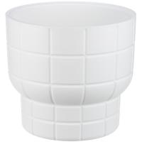 Кашпо КАРЕ D220 3,7л белый с вставкой М3258 /9шт/М-пласт