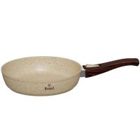 R-21224 Сковорода алюмин. литая D24 антипр. покр. индук. съем.ручка дно кремовый гранит /6шт/Маруся