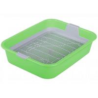 Туалет для кошек Барсик с сеткой зеленый