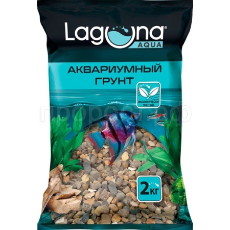 Грунт для аквариума Laguna 20205А темно-коричневый меланж 3-5мм 2кг/73954049