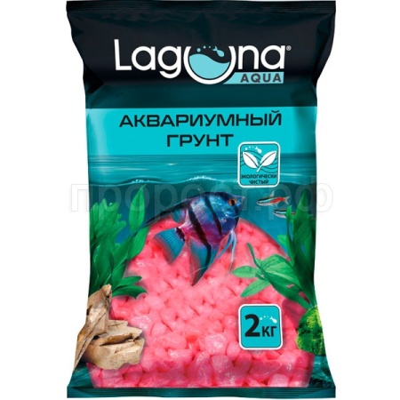 Грунт для аквариума Laguna 20604D цветной розовый 5-8мм 2кг/73954055