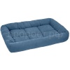 Лежанка Батут-бархат №3 прямоуг.с валиком синий 69*49*8см/94413син/Дарэлл